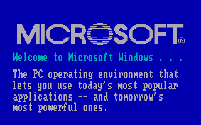 Microsoft Windows 1.01 Demo Slideshow - Splash